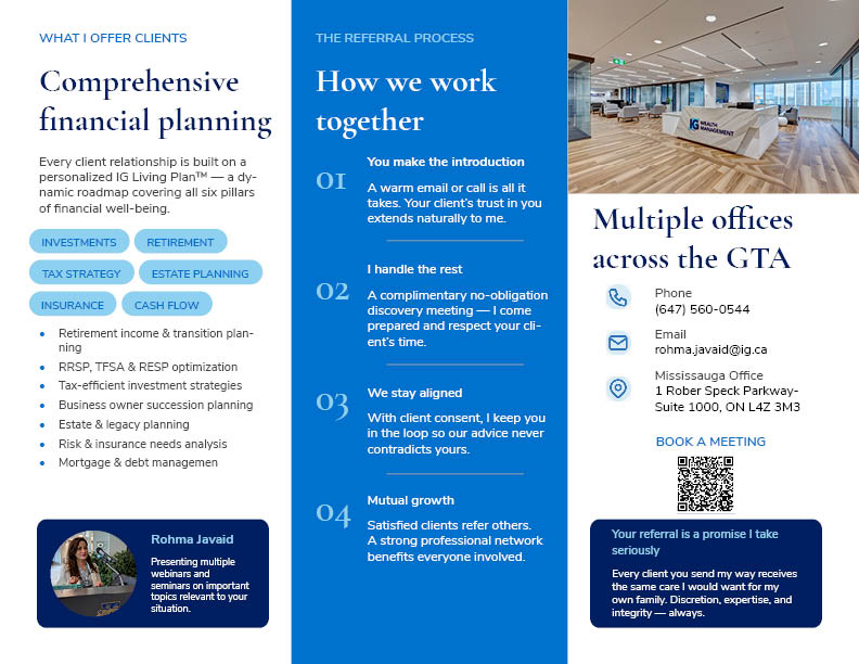 Brochure inside spread