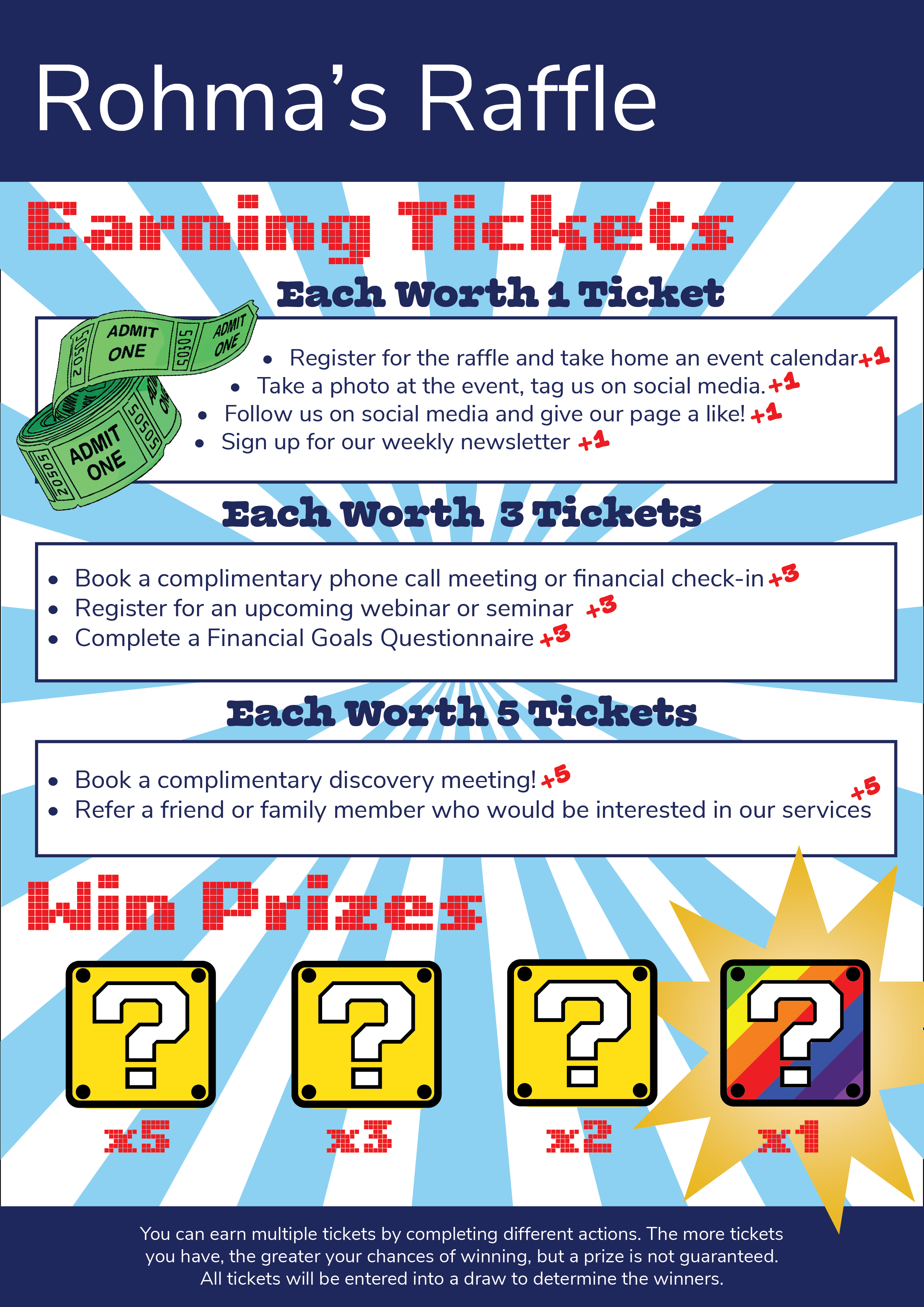 Raffle poster design